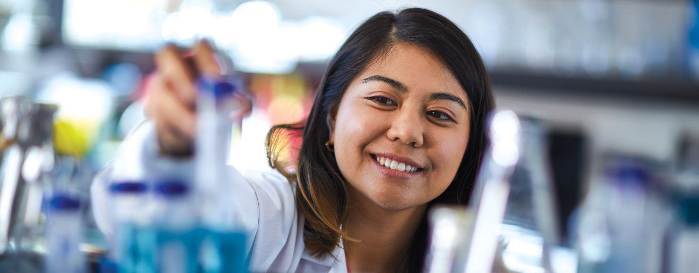 Student scientist in the lab