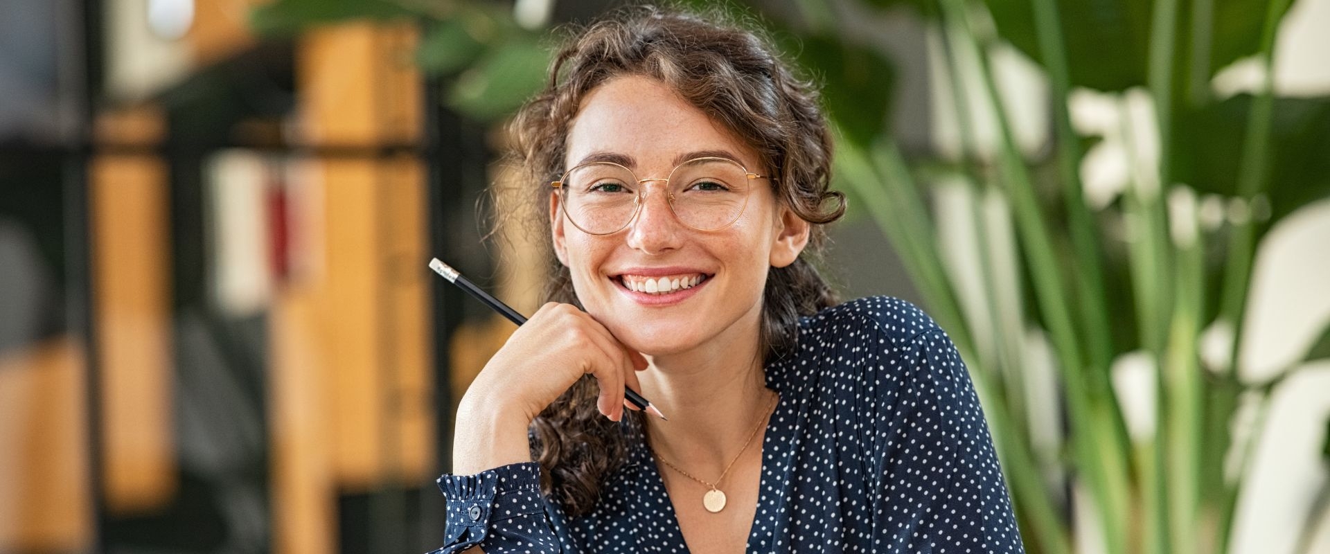 Business student studying 