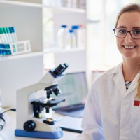 Scientist in a lab coat