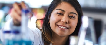 Biotechnology data scientist in the lab